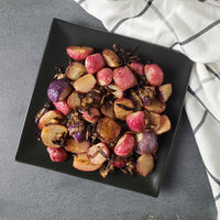 Roasted radishes with Crispy Shallots