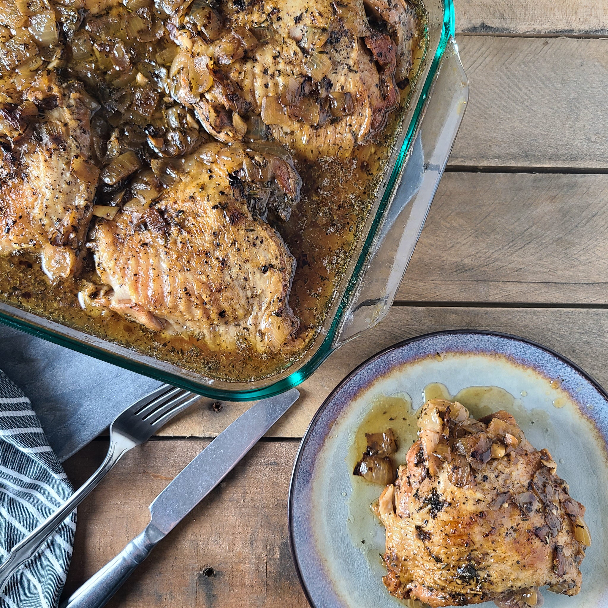 Oven Braised Turkey Thighs
